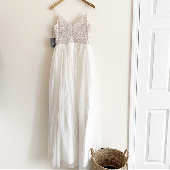 BHLDN Adrianna Papell beaded Violetta dress - Picture 7 of 8